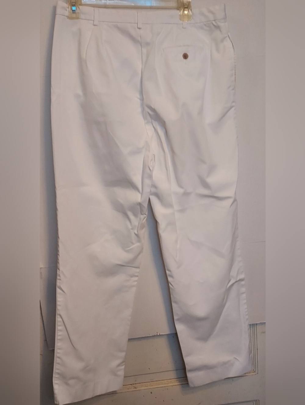 Lands end Women's Dress Pants 32x28.5 White Cottan Blend Spring Vacation